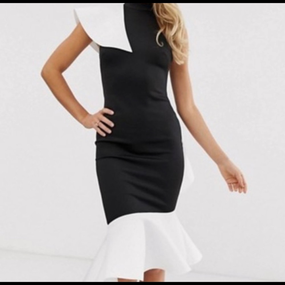 ASOS One Shoulder Dress Midi-Size 6